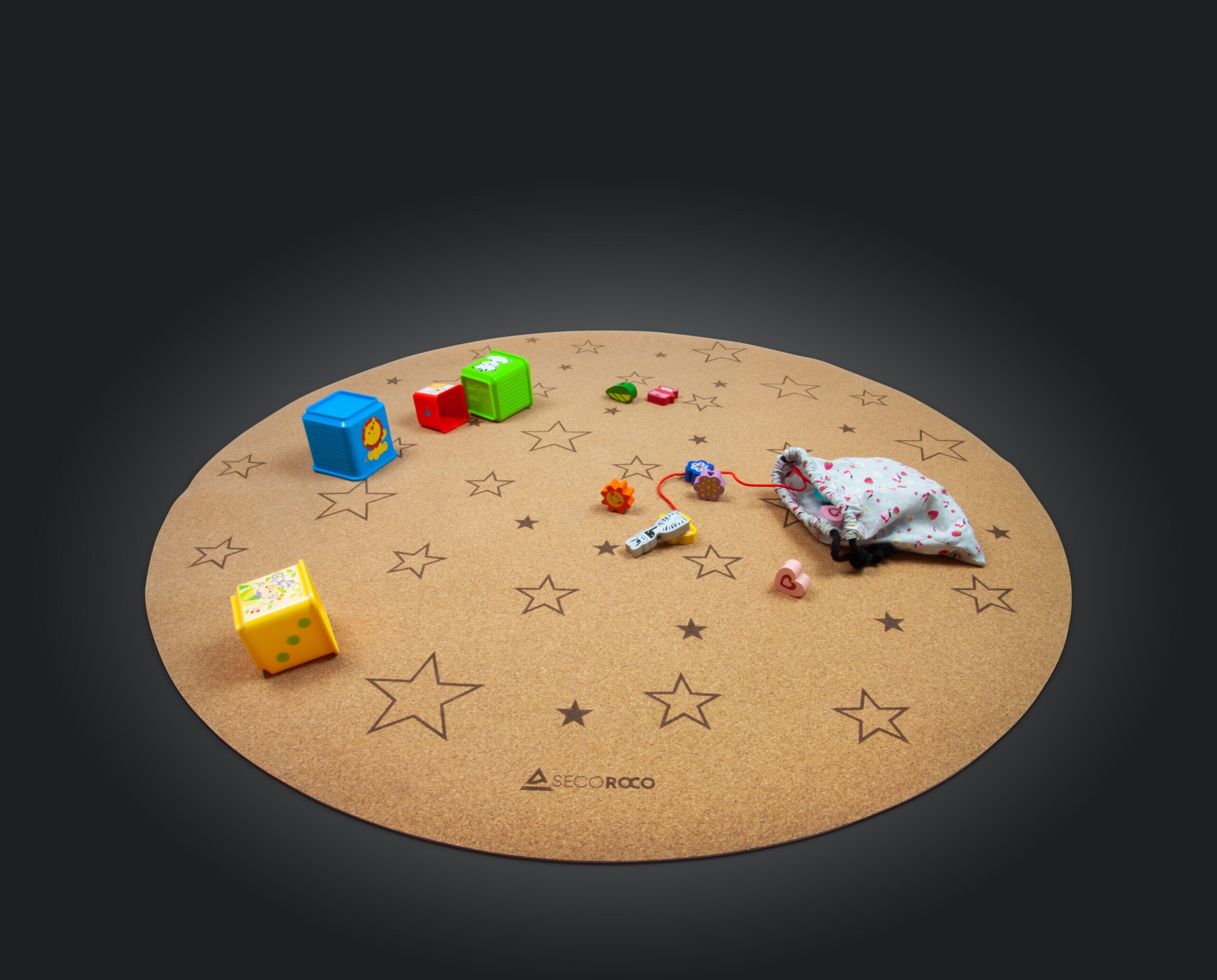 Spielmatte Sterne rund