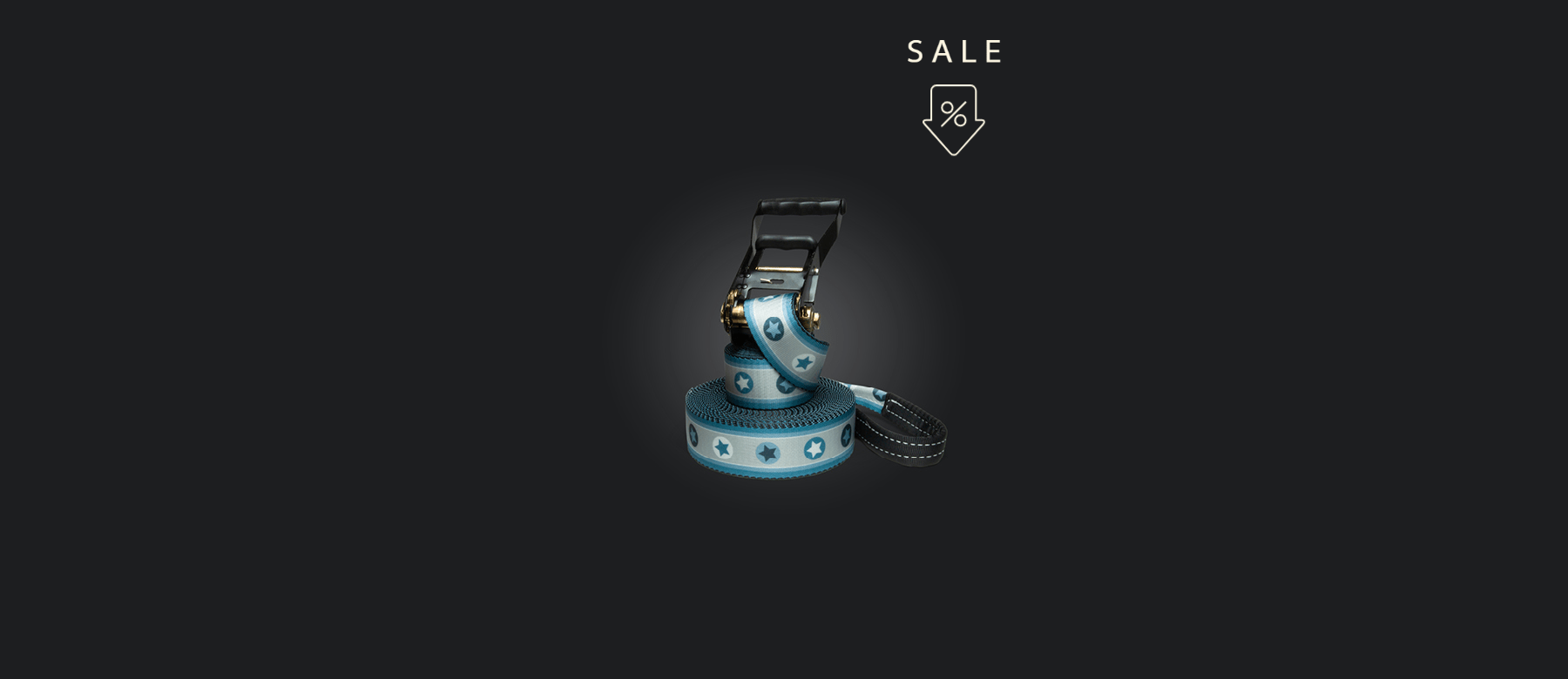 Slackline Set BLUE STARS 15m