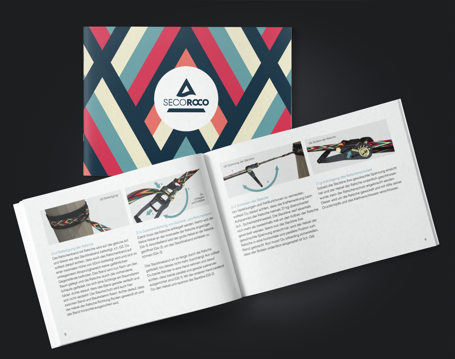 Slackline Set STRIVING 25m – Bild 11